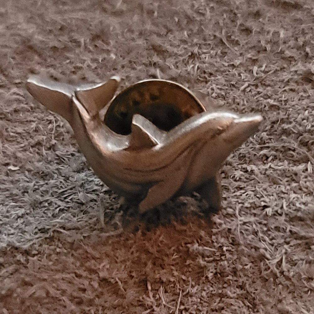 Silver Tone Dolphin Hat Pin Jewelry Costume Fashion Floral Fish Ocean Fun Mammal